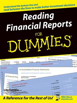cover image of Reading Financial Reports For Dummies